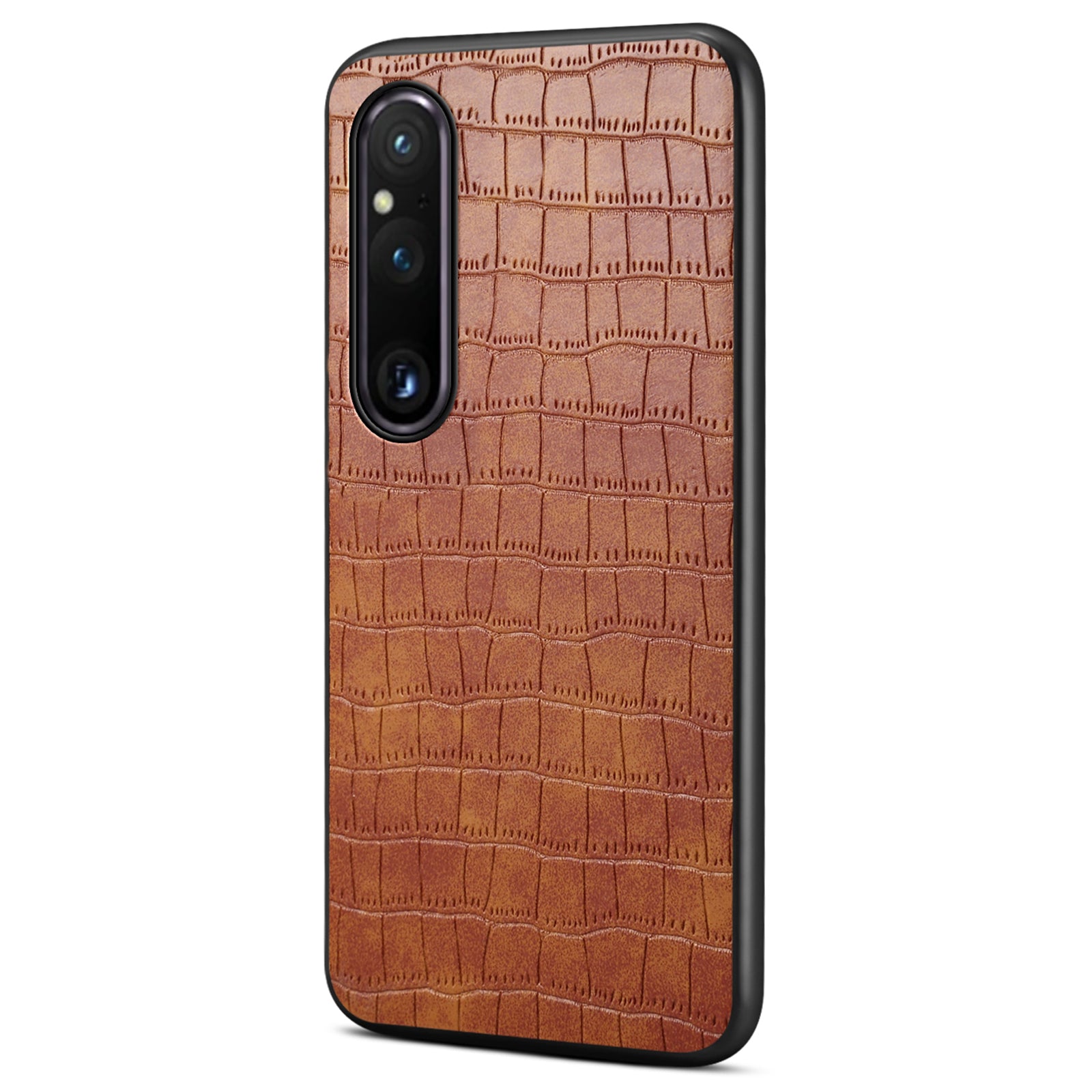 For Sony Xperia 1 V Case PU Leather Coated PC+TPU Phone Cover Cool Crocodile Pattern Textured For Sony Xperia 1 V Case PU Leather Coated PC+TPU Phone Cover Cool Crocodile Pattern Textured